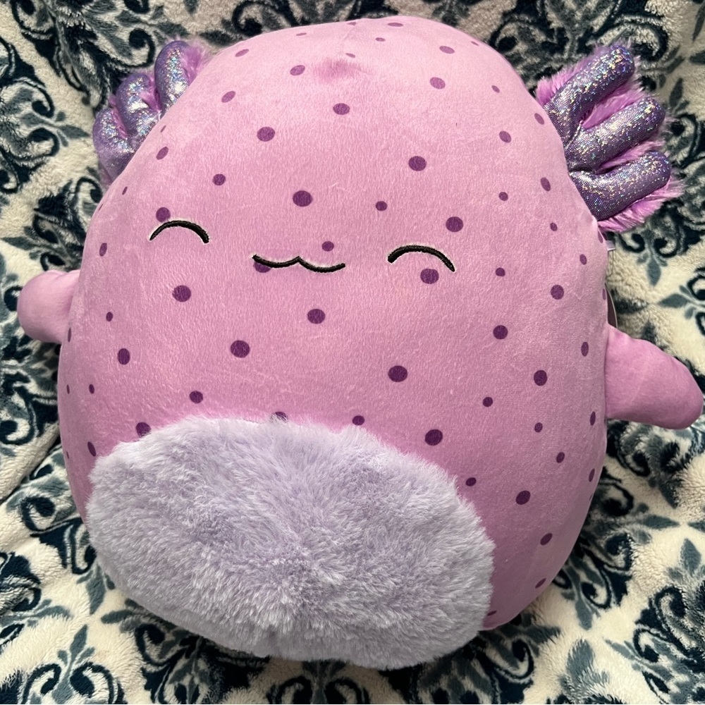 AMALA SQUISHMALLOW BNWT Purple axolotl Stiffie 10 inches